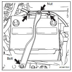 Toyota RAV4. Install battery clamp
