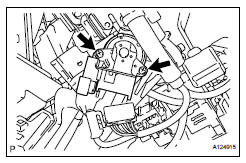 Toyota RAV4. Remove ignition switch assembly