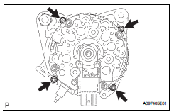 Toyota RAV4. Remove generator rotor assembly