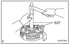 Toyota RAV4. Replace generator drive end frame bearing