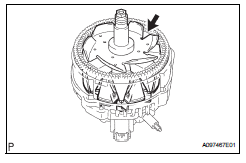 Toyota RAV4. Install generator rotor assembly