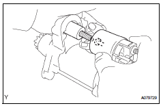 Toyota RAV4. Install magnetic switch assembly