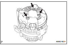 Toyota RAV4. Install generator brush holder assembly