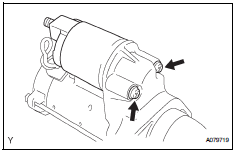 Toyota RAV4. Remove magnetic switch assembly