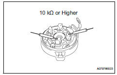 Toyota RAV4. Inspect starter commutator end frame assembly