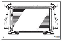 Toyota RAV4. Remove upper radiator support subassembly