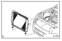 Toyota RAV4. Remove radiator assembly