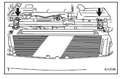 Toyota RAV4. Install upper radiator support bracket