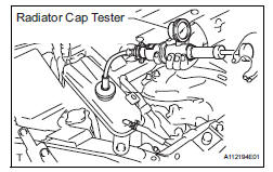 Toyota RAV4. Check cooling system for leaks