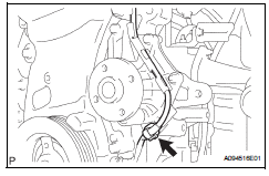 Toyota RAV4. Remove water pump assembly