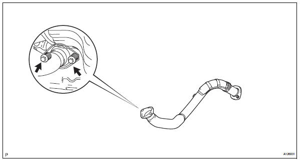 Toyota RAV4. Install front exhaust pipe assembly