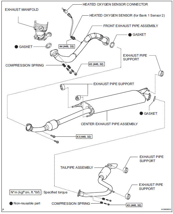 Toyota RAV4. Exhaust pipe