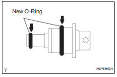 Toyota RAV4. Install fuel pressure regulator assembly