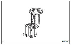 Toyota RAV4. Install fuel suction with pump assembly