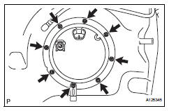 Toyota RAV4. Install fuel tank vent tube set plate