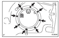 Toyota RAV4. Remove fuel tank vent tube set plate