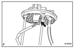 Toyota RAV4. Remove fuel sub-tank assembly