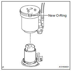 Toyota RAV4. Install fuel pump assembly