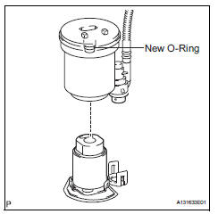 Toyota RAV4. Install fuel pump assembly