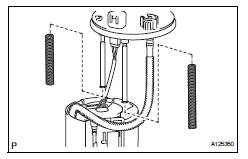 Toyota RAV4. Install fuel sub-tank assembly