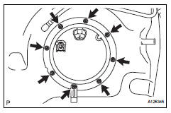 Toyota RAV4. Install fuel tank vent tube set plate