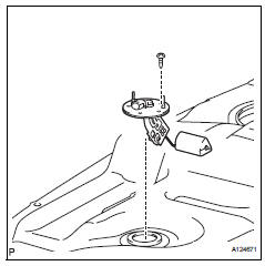 Toyota RAV4. Install fuel sender gauge assembly