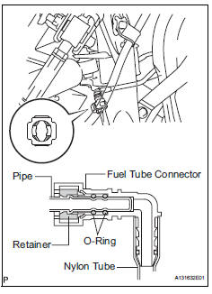 Toyota RAV4. Connect fuel tank breather hose
