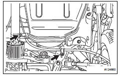 Toyota RAV4. Install no. 2 Parking brake cable assembly