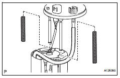 Toyota RAV4. Install fuel sub-tank assembly