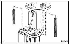 Toyota RAV4. Remove fuel sub-tank assembly