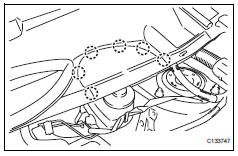 Toyota RAV4. Install cowl top ventilator louver bracket lh