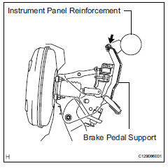 Toyota RAV4. Remove brake pedal support assembly