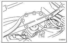 Toyota RAV4. Remove cowl top ventilator louver bracket lh