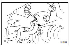 Toyota RAV4. Install rear brake tube flexible hose