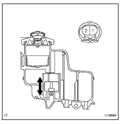 Toyota RAV4. Check brake fluid level warning switch