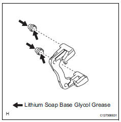 Toyota RAV4. Install rear disc brake bush dust boot