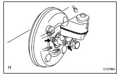 Toyota RAV4. Remove brake master cylinder subassembly