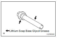 Toyota RAV4. Install rear disc brake cylinder slide pin