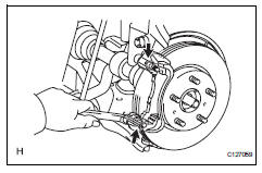 Toyota RAV4. Install front disc brake cylinder mounting lh