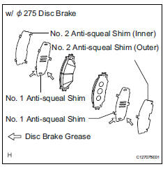 Toyota RAV4. Install anti-squeal shim kit front