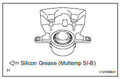 Toyota RAV4. Install disc brake cylinder assembly lh