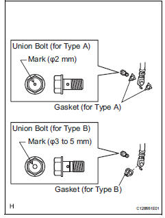 Toyota RAV4. Connect front flexible hose