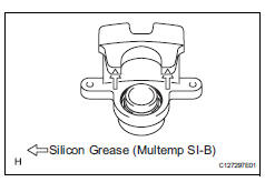 Toyota RAV4. Install rear disc brake cylinder assembly lh