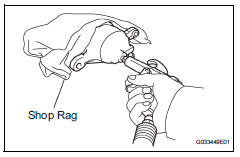 Toyota RAV4. Remove rear disc brake piston