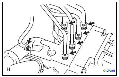 Toyota RAV4. Disconnect brake lines