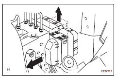 Toyota RAV4. Remove abs and traction actuator assembly with bracket