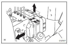 Toyota RAV4. Remove abs and traction actuator assembly with bracket