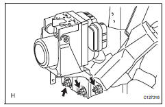 Toyota RAV4. Remove abs and traction actuator assembly with bracket