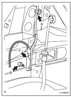 Toyota RAV4. Remove front speed sensor lh