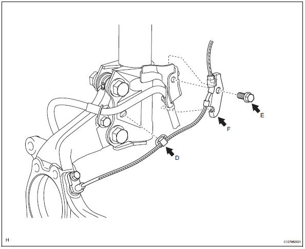 Toyota RAV4. Remove front speed sensor lh